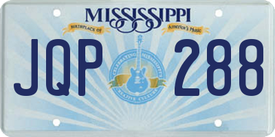 MS license plate JQP288