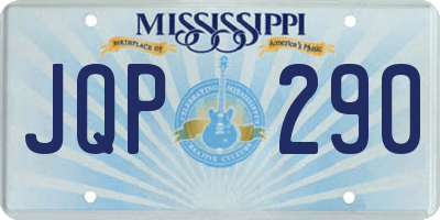 MS license plate JQP290