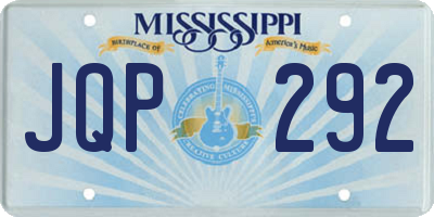 MS license plate JQP292