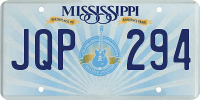 MS license plate JQP294