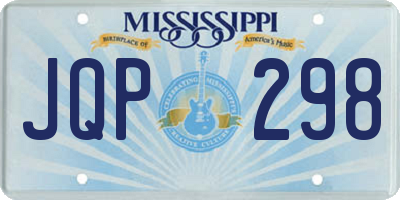 MS license plate JQP298