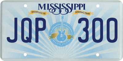 MS license plate JQP300