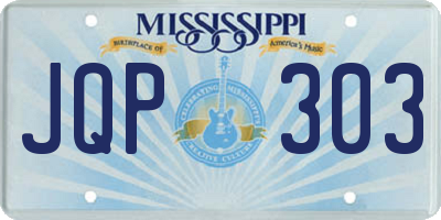 MS license plate JQP303