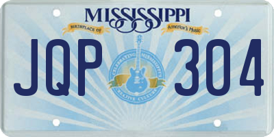 MS license plate JQP304