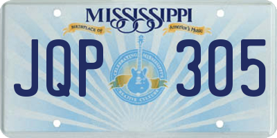 MS license plate JQP305
