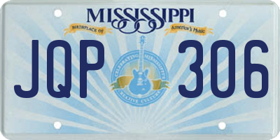 MS license plate JQP306
