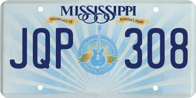 MS license plate JQP308