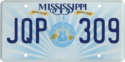 MS license plate JQP309