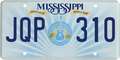 MS license plate JQP310