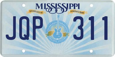 MS license plate JQP311