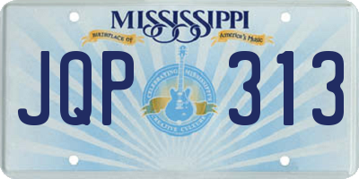 MS license plate JQP313