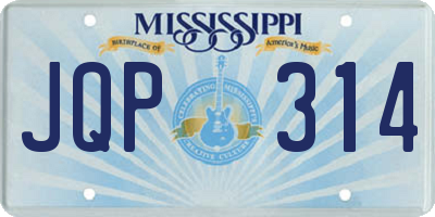 MS license plate JQP314