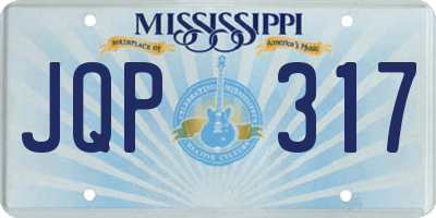 MS license plate JQP317