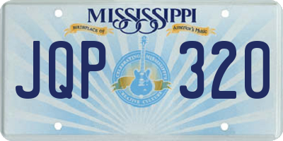 MS license plate JQP320