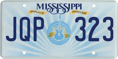 MS license plate JQP323