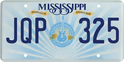 MS license plate JQP325