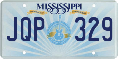MS license plate JQP329