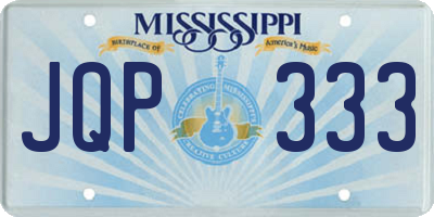 MS license plate JQP333