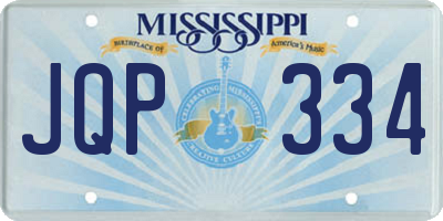MS license plate JQP334