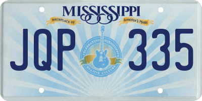 MS license plate JQP335