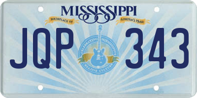 MS license plate JQP343