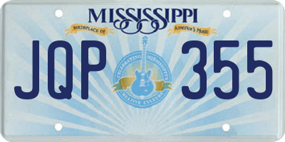 MS license plate JQP355