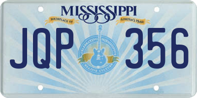 MS license plate JQP356