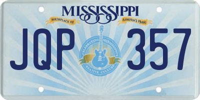 MS license plate JQP357
