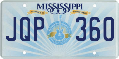 MS license plate JQP360