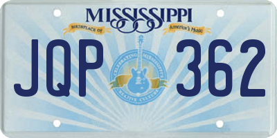 MS license plate JQP362