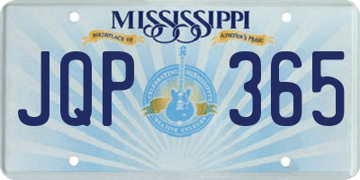 MS license plate JQP365