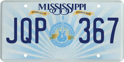 MS license plate JQP367