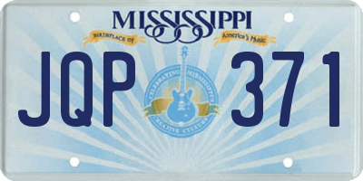 MS license plate JQP371