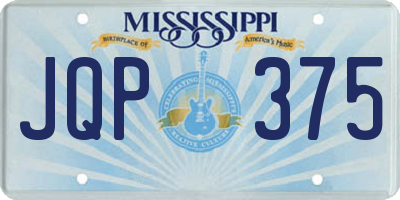 MS license plate JQP375