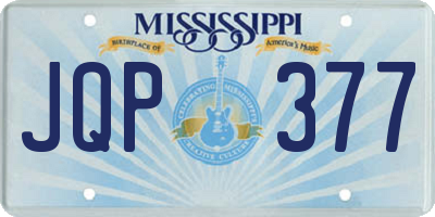 MS license plate JQP377