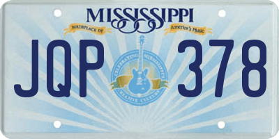 MS license plate JQP378