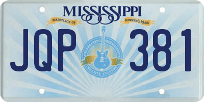 MS license plate JQP381