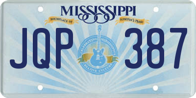 MS license plate JQP387