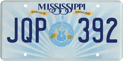 MS license plate JQP392