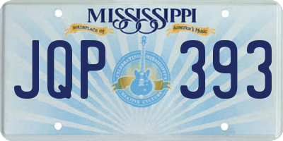MS license plate JQP393