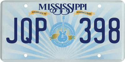 MS license plate JQP398