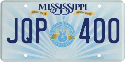 MS license plate JQP400