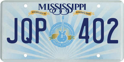 MS license plate JQP402