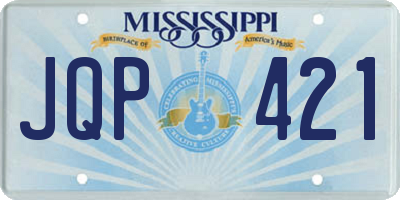 MS license plate JQP421