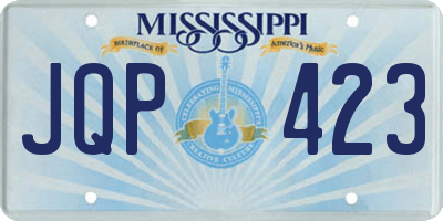 MS license plate JQP423