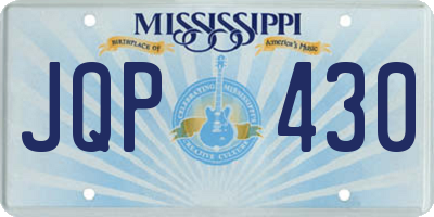 MS license plate JQP430