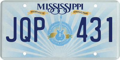 MS license plate JQP431