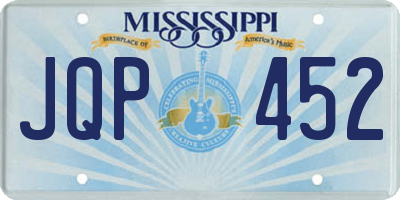 MS license plate JQP452