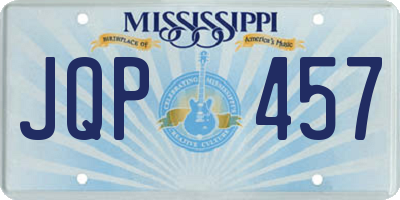 MS license plate JQP457
