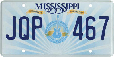 MS license plate JQP467